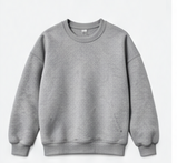 Essential Sweatshirt in heather grey, flat front view