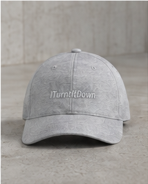 Essential Cap in heather grey, front view